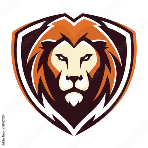 Fierce lion head emblem (1)