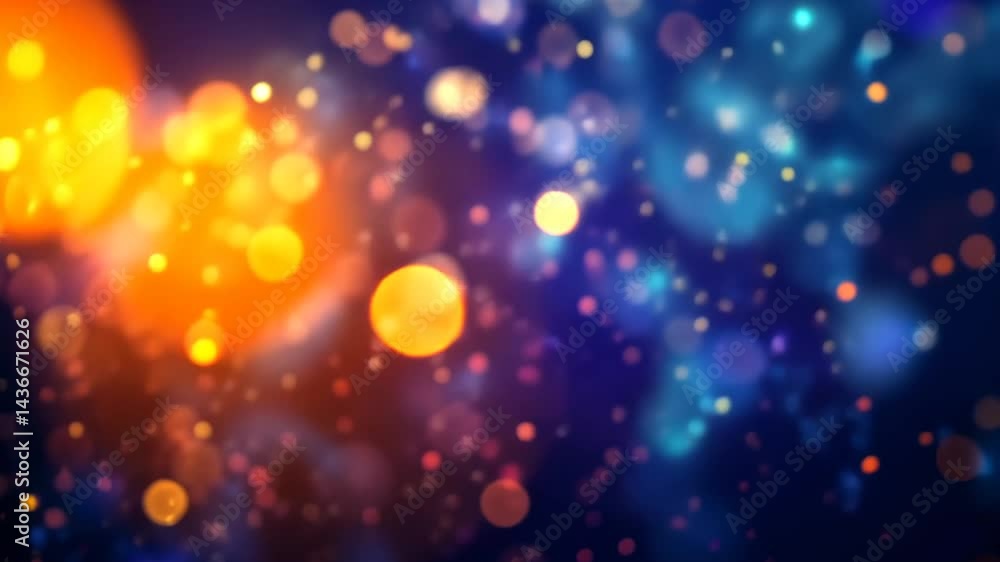 Warm Orange Blue Bokeh Light Background Warm Orange Blue Bokeh Light Background