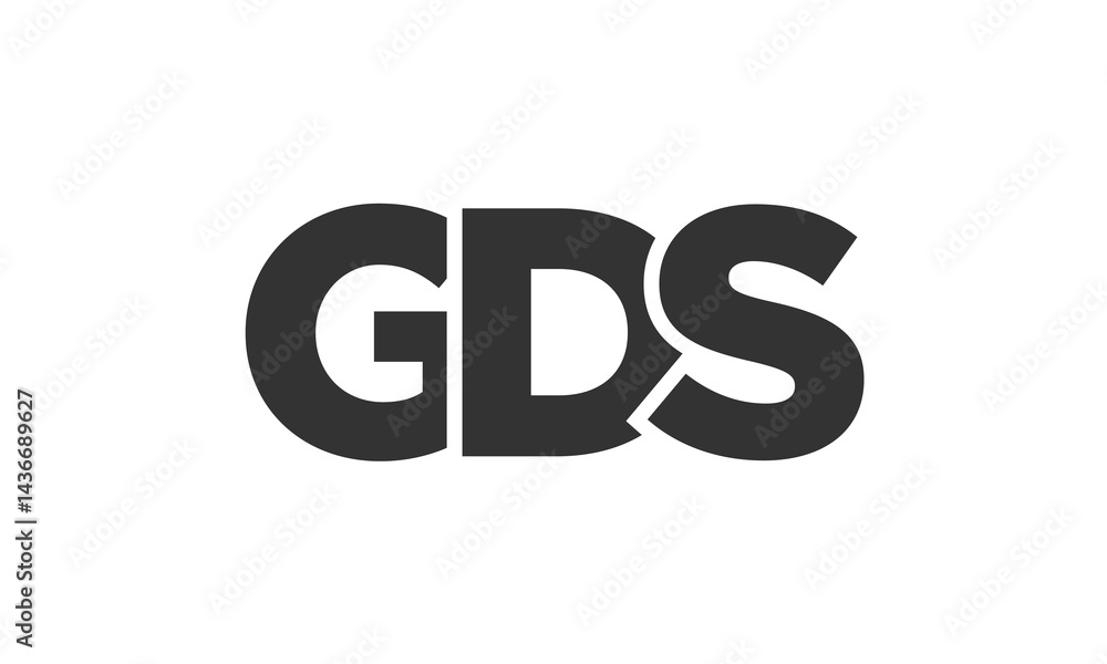 GDS logo design template with strong and modern bold text. Initial based vector logotype featuring simple and minimal typography. Trendy company identity.