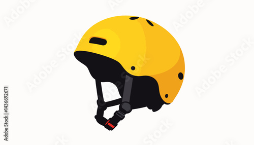 Modern yellow rollerblading helmet design, minimalist safety protection