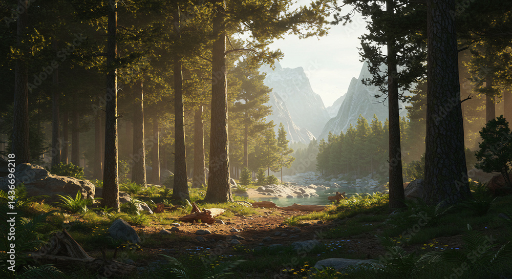 Obraz premium landscape illustration