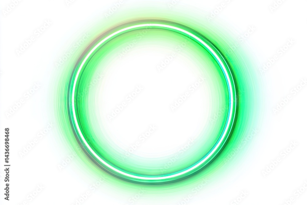 Neon green circle frame Neon green circle frame