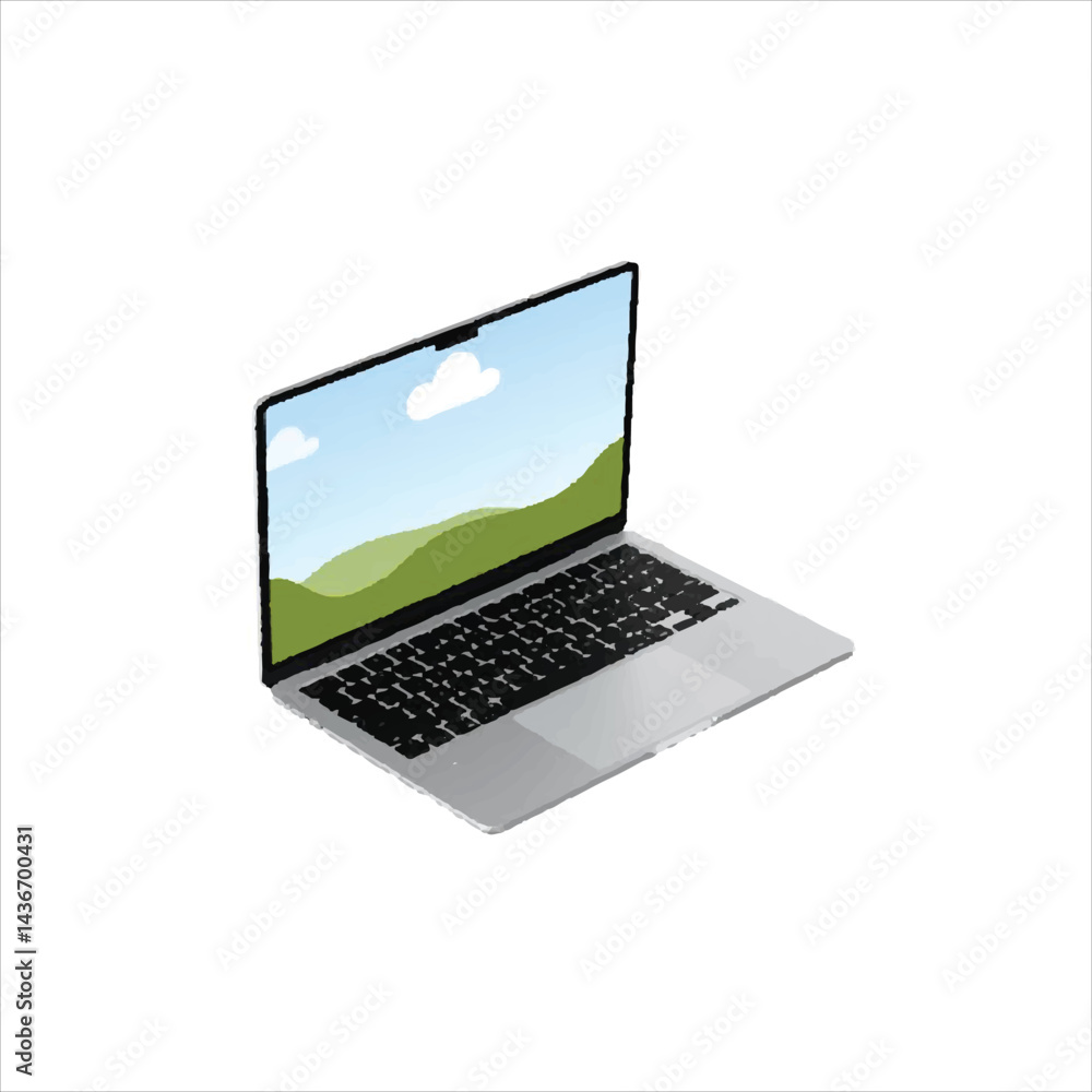 laptop isolated on white background laptop isolated on white background