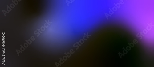 abstract background blending black, purple, and blue gradients with grainy noise and grungy textures. Features rough luminous effects, glowing neon accents, and dramatic empty space