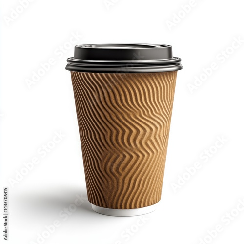 Wallpaper Mural Disposable coffee cup with black lid (1) Torontodigital.ca