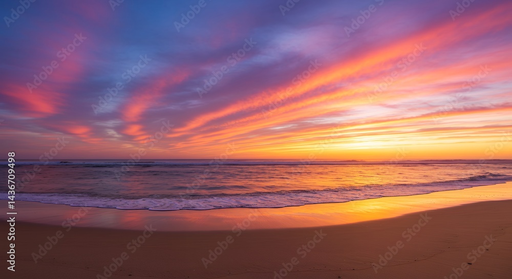 Fototapeta premium Sunset Over the Ocean