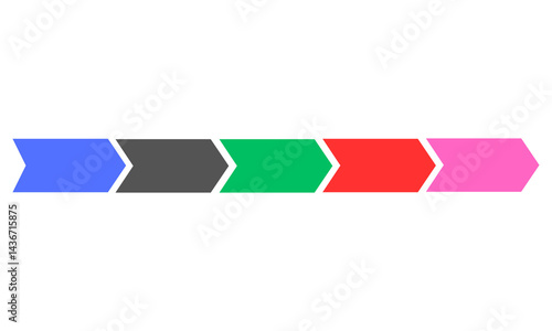 Colorful arrow chart. Flat illustration of colorful arrow chart for web design