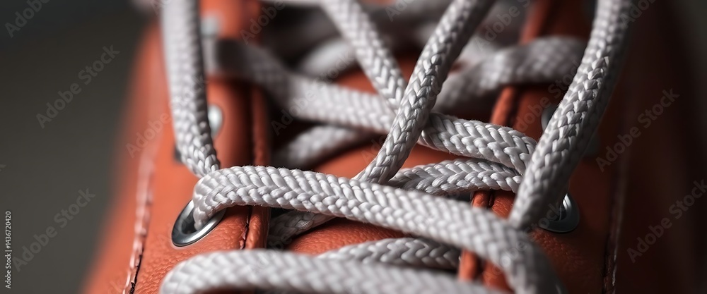 Obraz premium close up of a pair of shoes laces