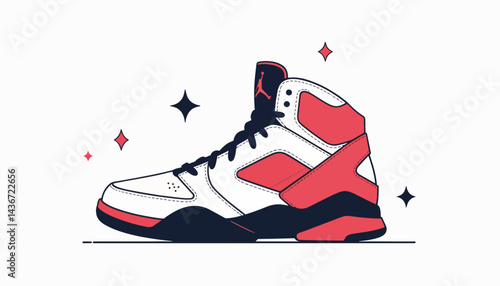 Stylish basketball shoe design with geometric patterns, modern footwear