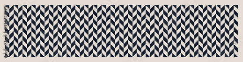 Seamless navy blue and cream herringbone pattern for banners, backgrounds, fabric design, home decor.