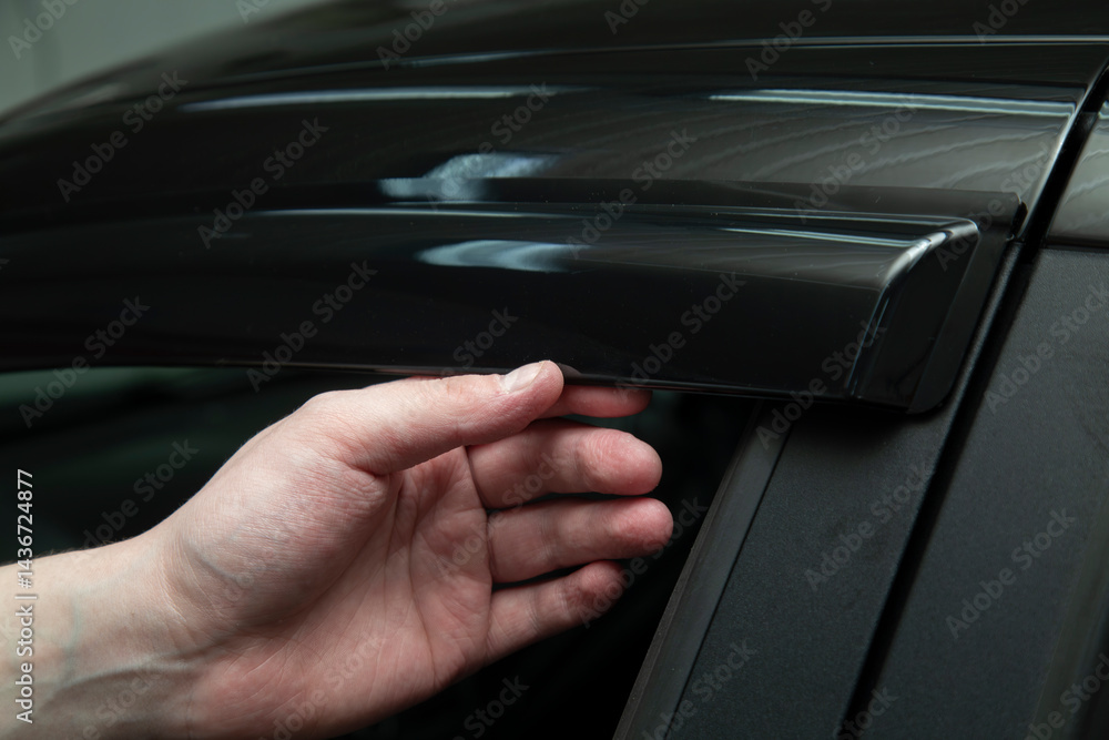 Deflectors for side Windows of the car.Car accessory. Additional equipment. Deflectors for side Windows of the car.Car accessory. Additional equipment.