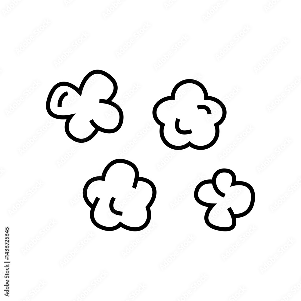 Popcorn outline doodle vector illustration Popcorn outline doodle vector illustration