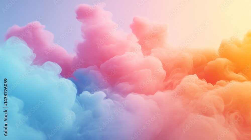 Fototapeta premium Pastel Colorful Clouds Abstract Background