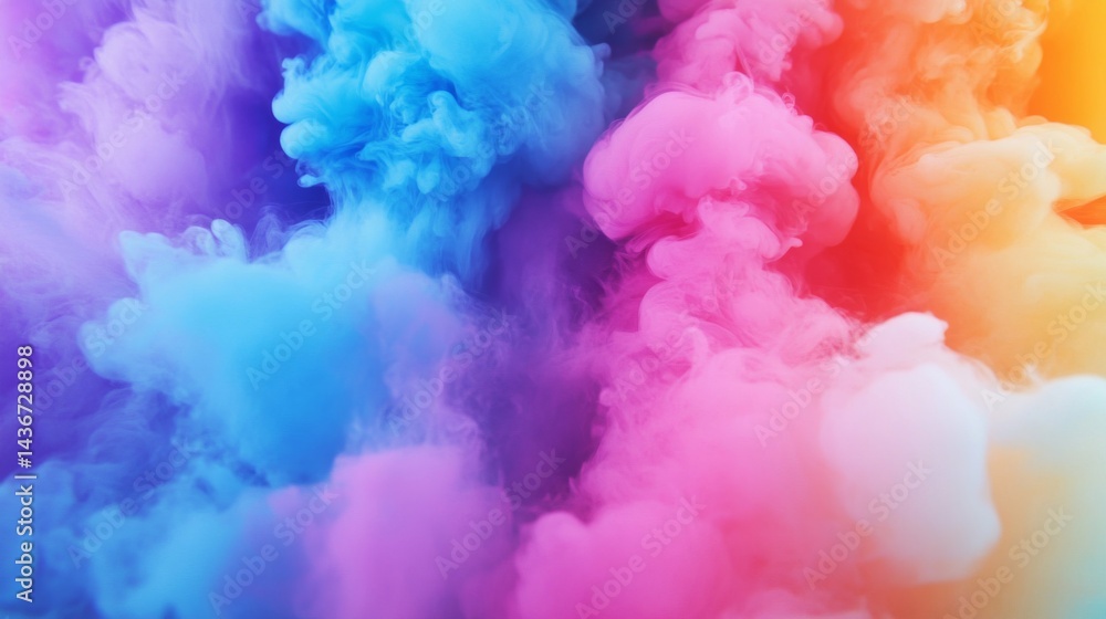 Fototapeta premium Vibrant Colorful Smoke Abstract Background Texture