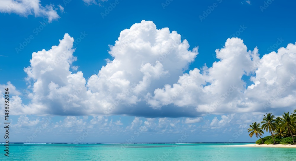 Fototapeta premium Blue Sky over Tropical Beach