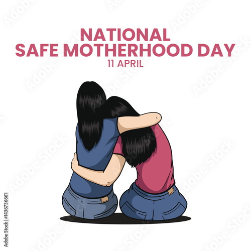 National Safe Motherhood Day
April 11th, Social Media Design Vector Templates, Family, Love, Home, Just Born 
