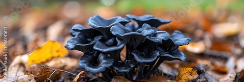 Wallpaper Mural beautiful black trumpet mushrooms Torontodigital.ca