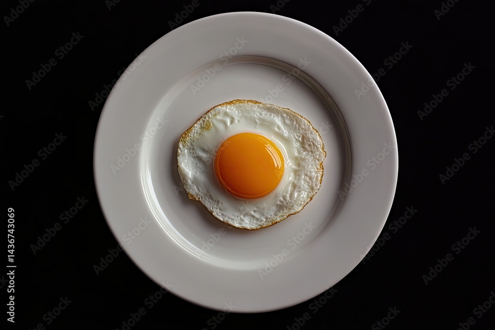 Single fried egg on a plate (1) Single fried egg on a plate (1)