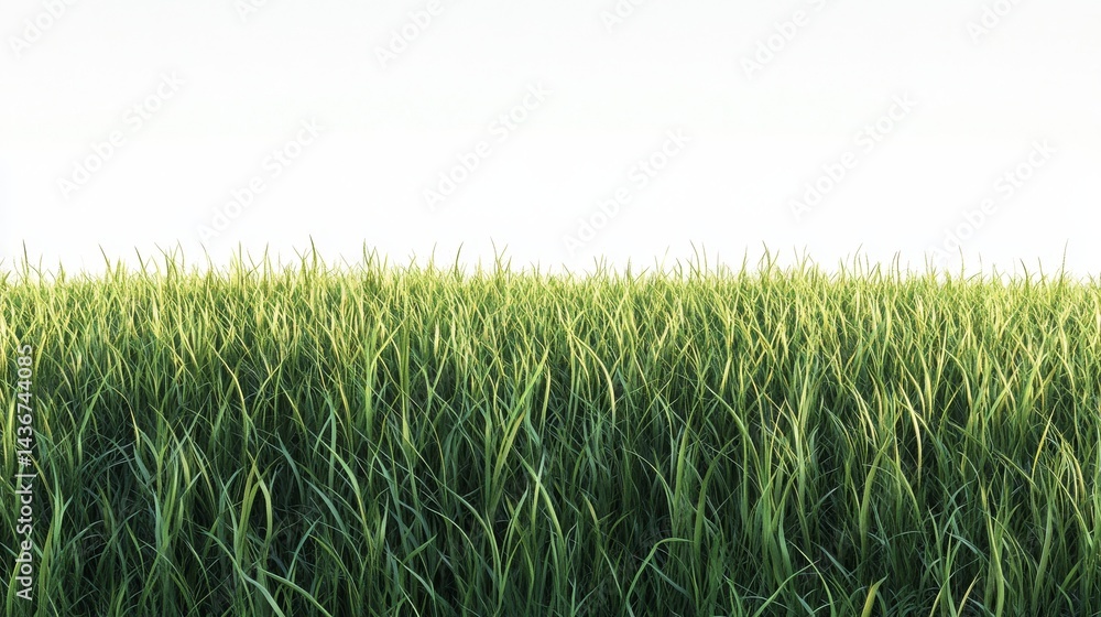 Obraz premium Png file featuring savanna grass field row on transparent backgrounds, titled Wild Prairie, an illustration