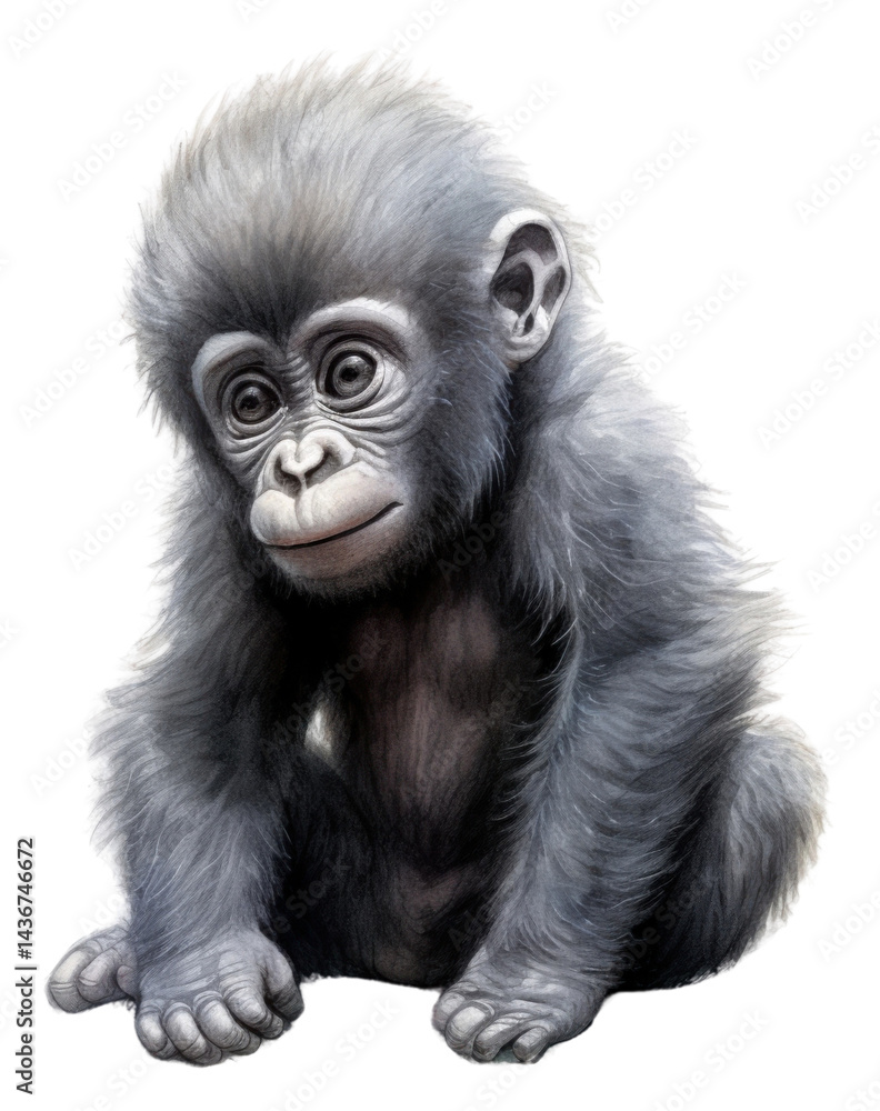 PNG Gorilla ape wildlife monkey. PNG Gorilla ape wildlife monkey.