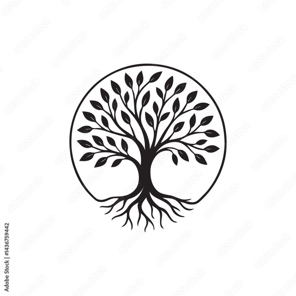vector illustration of an abstract tree vector illustration of an abstract tree