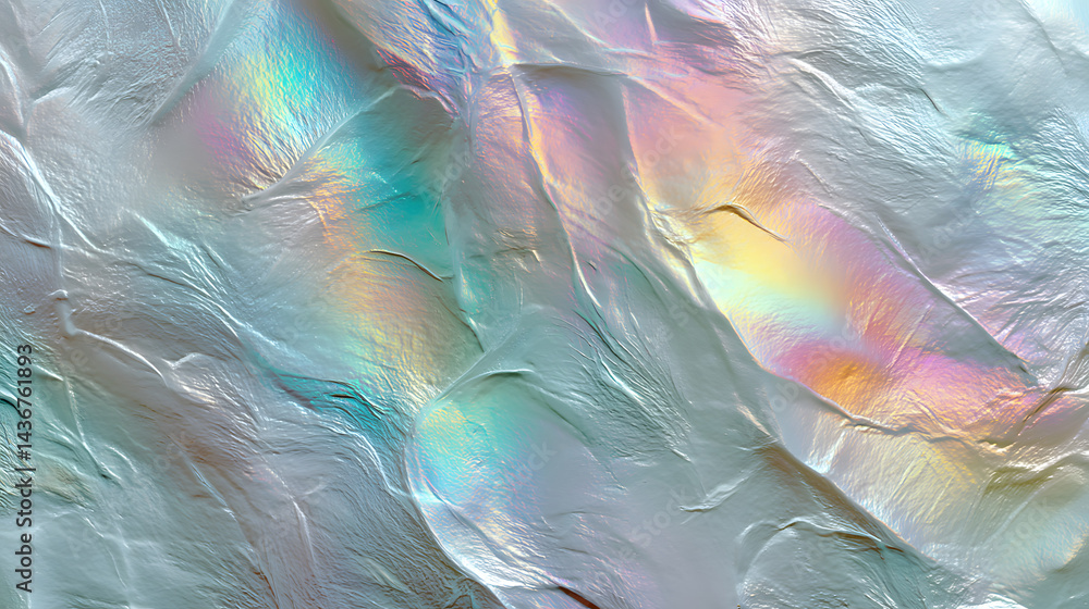 Naklejka premium Subtle holographic background with pastel gleam and fine texturing.