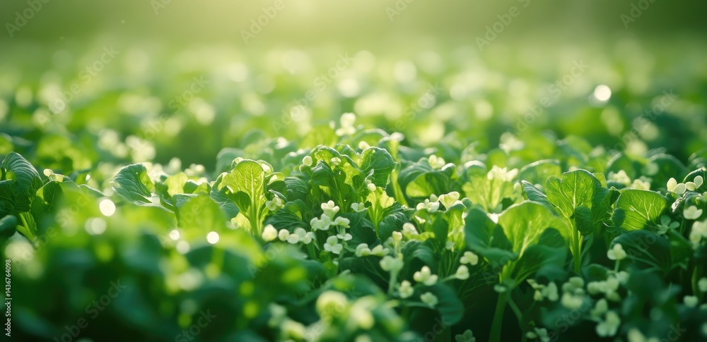 Lush Green Field of Plants Lush Green Field of Plants