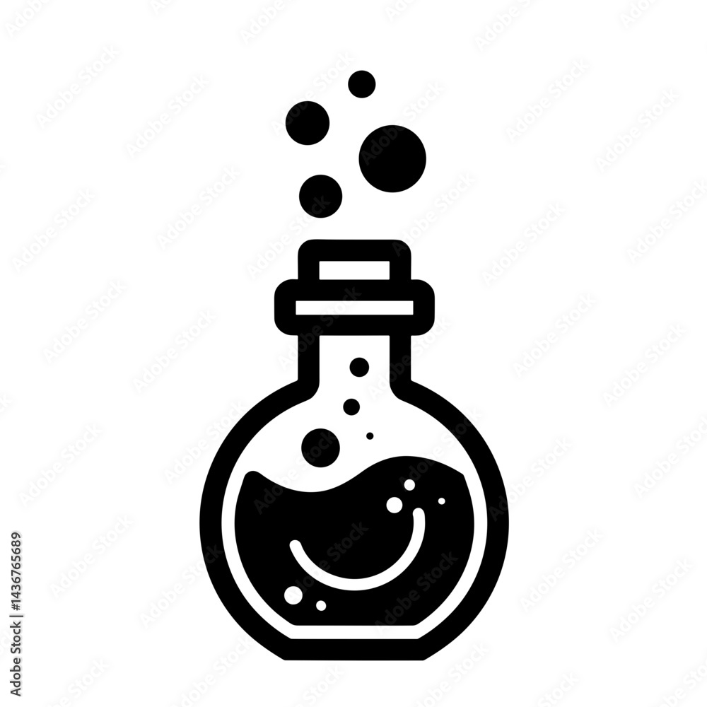 Alchemy potion flask symbolizing magical elixir boost energy spell crafting in fantasy RPG adventure gaming Alchemy potion flask symbolizing magical elixir boost energy spell crafting in fantasy RPG adventure gaming