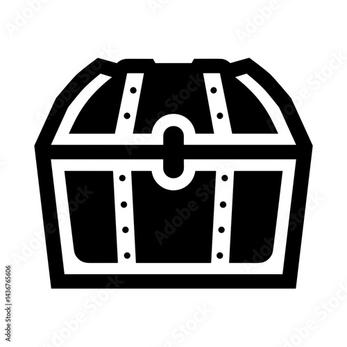Treasure chest with lock and straps symbolizing hidden riches reward adventure and gaming fortune concept