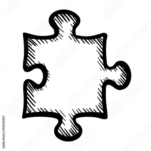 Puzzle piece icon representing mystery solution strategy brain challenge and adventure gaming quest