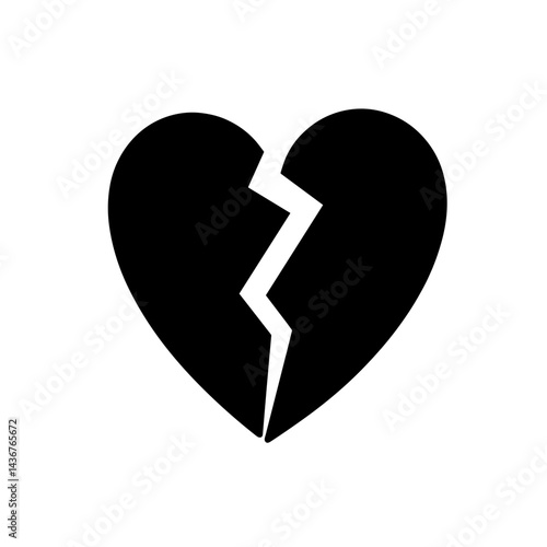 Broken heart icon symbolizing sadness emotional loss relationship breakup gaming achievements failures and romantic quests
