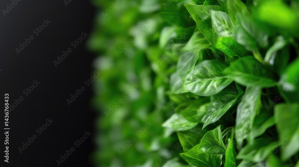 Close-up of lush green leaves, densely packed Close-up of lush green leaves, densely packed