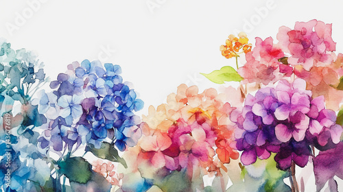 Wallpaper Mural watercolor botanical Hydrangea flowers texture template background.Elegant wedding invitation card background . Minimal hand painted Design for wedding or Valentine's Day
 Torontodigital.ca