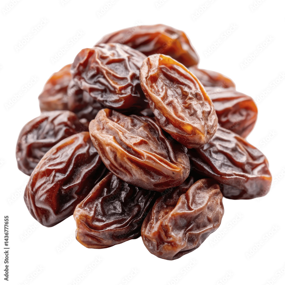Brown Raisins Floating Deep Wrinkled Glossy Dried Brown Raisins Floating Deep Wrinkled Glossy Dried