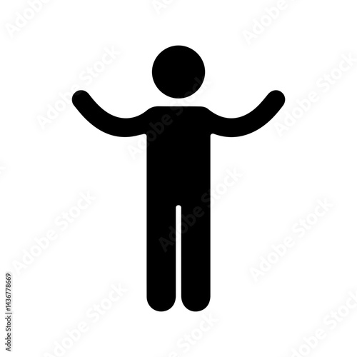 standing glyph icon