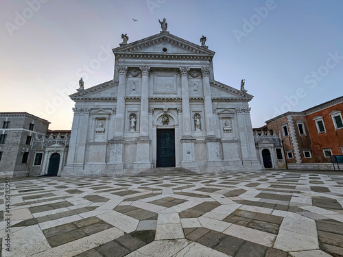 View on San Giorgio Maggiore church in the morning, Venice, Italy