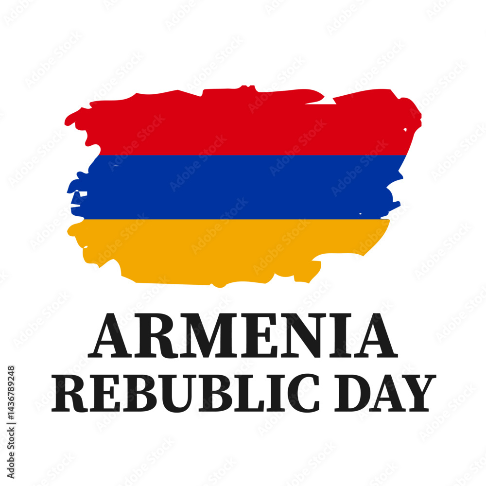 Armenia Republic Day typography poster. Armenian national holiday. Vector template for banner, greeting card, flyer, etc.