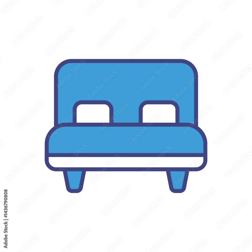 Bed icon vector stock illustration Bed icon vector stock illustration