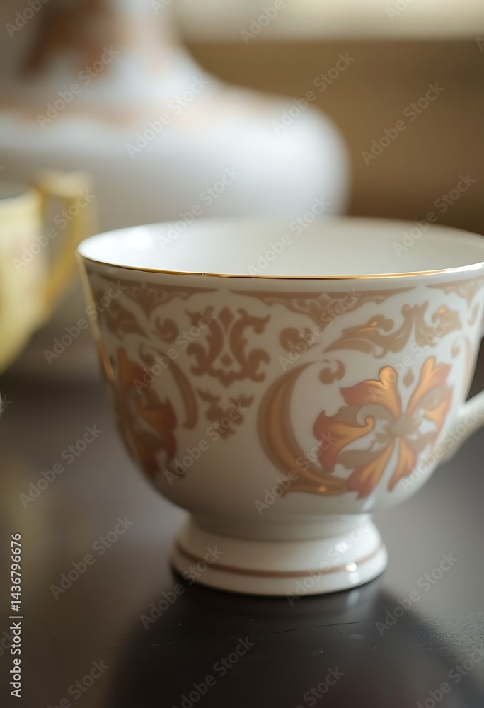 Fototapeta premium close up of a cup on a table
