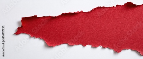 Wallpaper Mural Torn Red Paper on White Background Torontodigital.ca