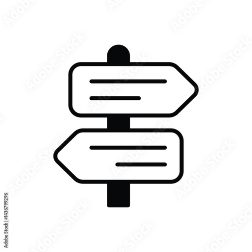 Signpost icon vector stock illustration