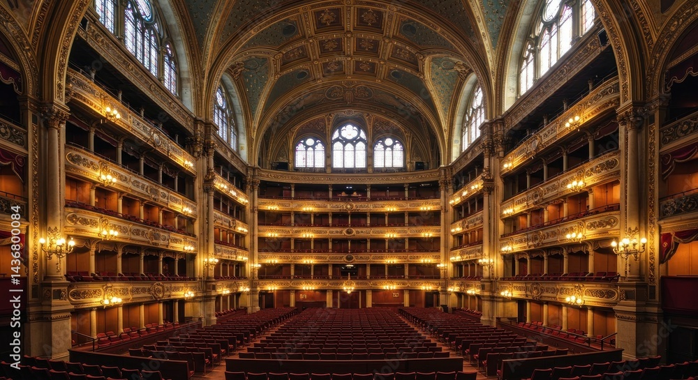 Obraz premium Interior of a Grand Theater - Photo