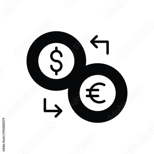 Currency Exchange icon vector stock illustration