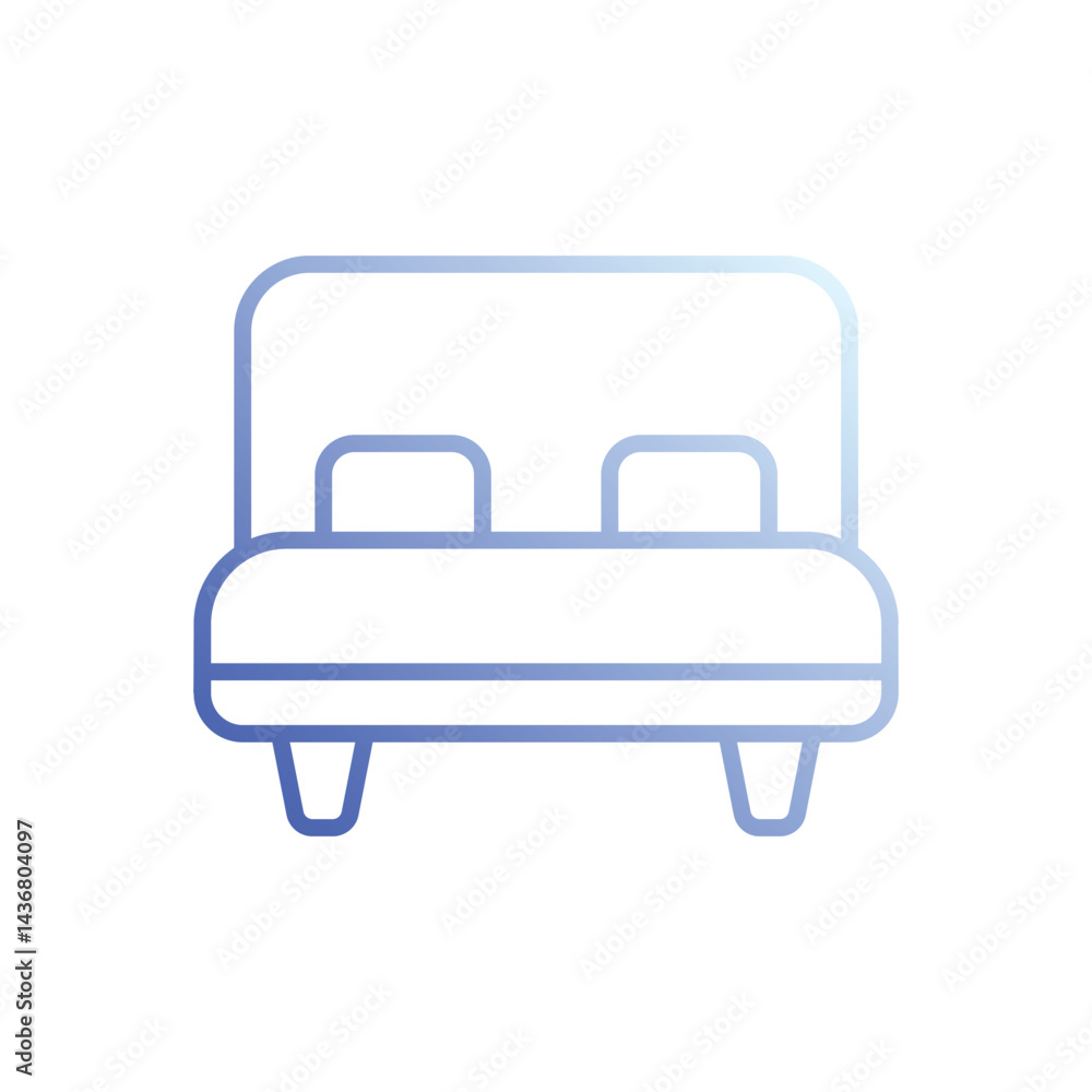 Bed icon vector stock illustration Bed icon vector stock illustration