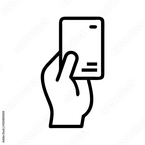 Credit card icon held prominently, financial transaction concept