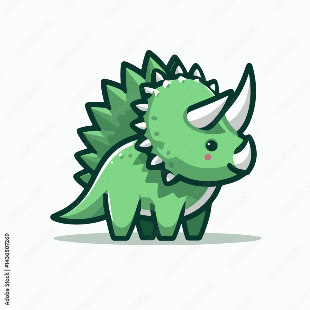 Fototapeta premium donosaurus tryceratops vector illustration