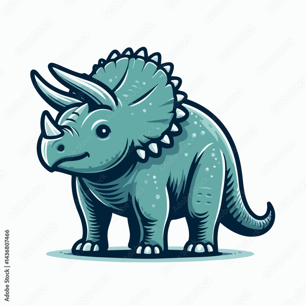 Fototapeta premium donosaurus tryceratops vector illustration
