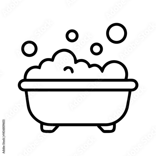 Bubbles in a bathtub creating a relaxing atmosphere  