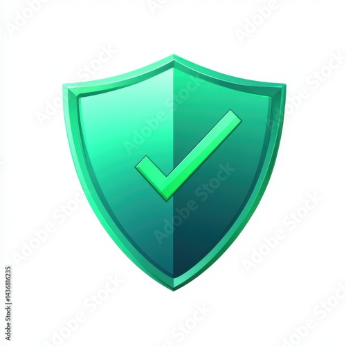 Stylized green shield with a checkmark, symbolizing security and trust. Free Download Stylized green shield with a checkmark, symbolizing security and trust. - GFXLoad