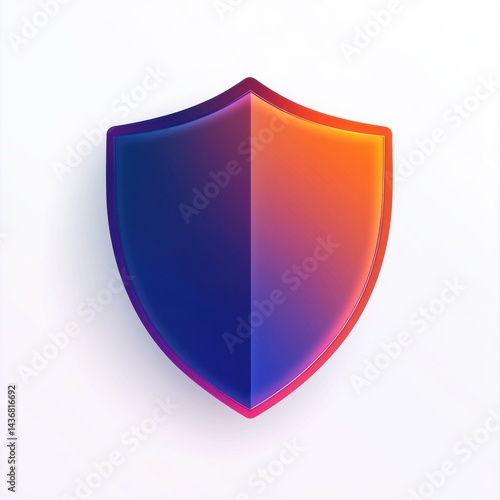 Free Download A colorful shield icon with a smooth gradient design, symbolizing protection and security. - GFXLoad